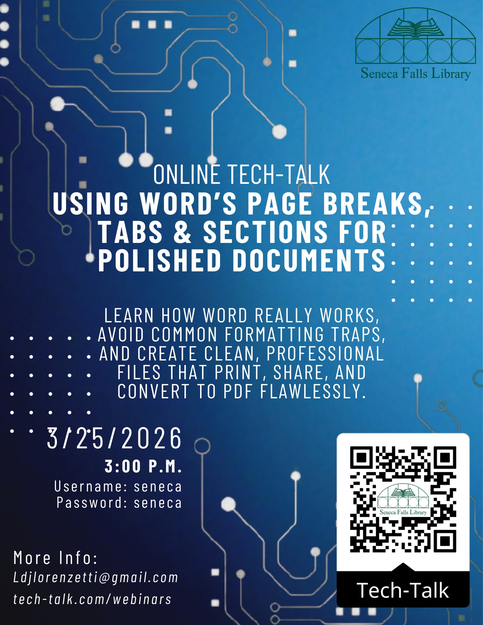 Tech-Talk: Using Word’s Page Breaks, Tabs and Sections for Polished Documents