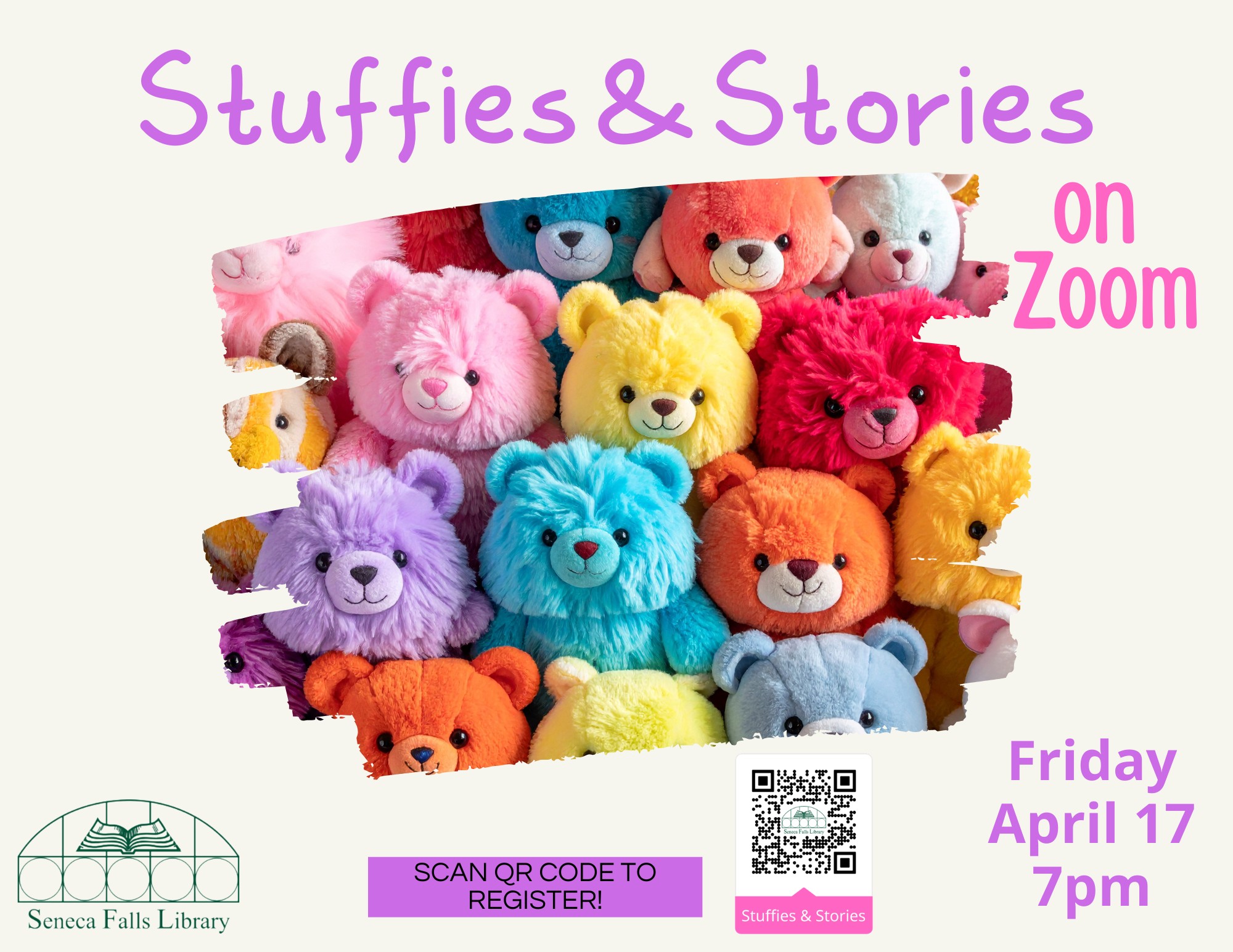 Stuffies & Stories (Online via Zoom app)
