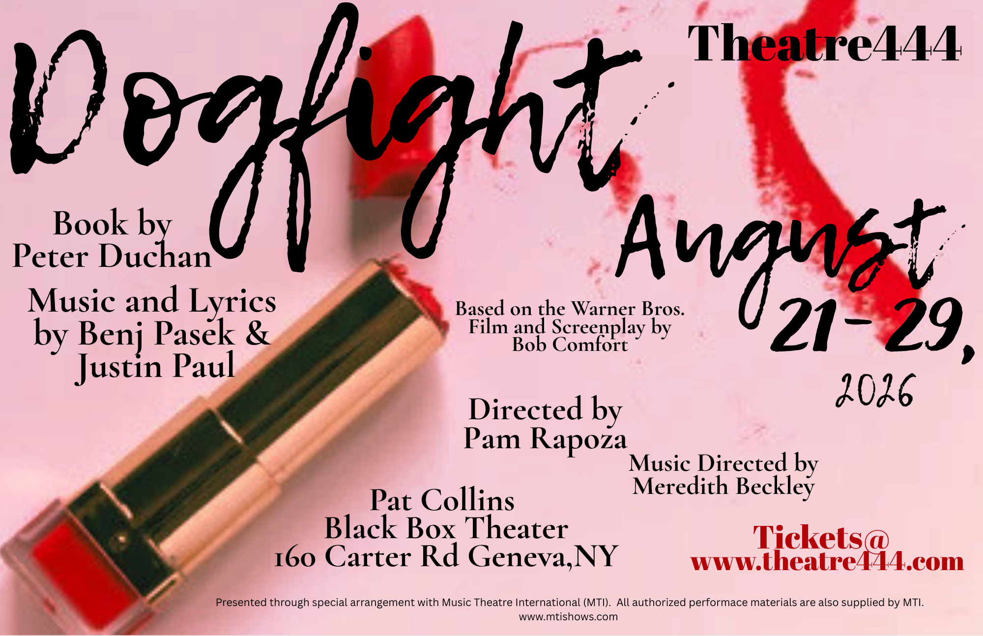 Auditions, Dogfight the Musical