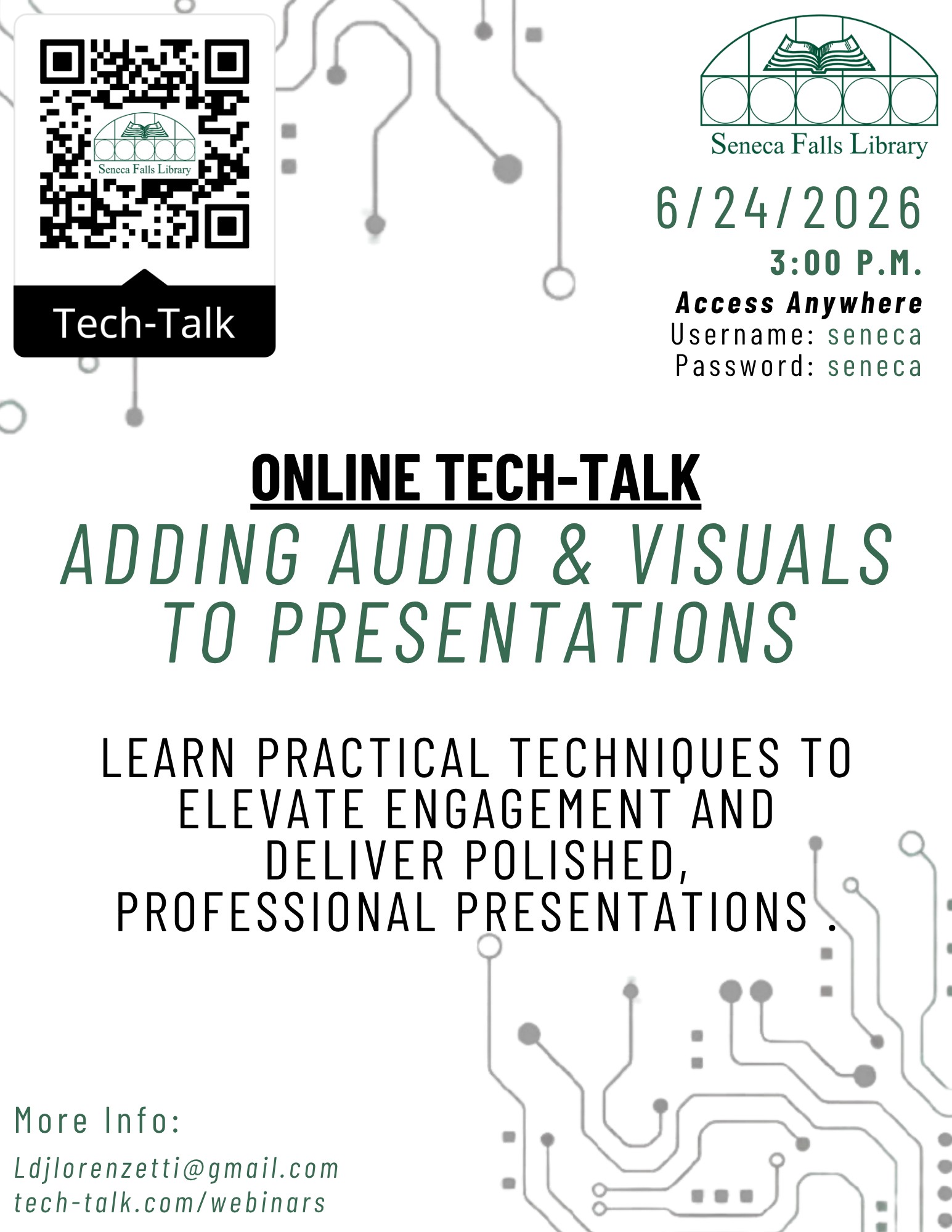 Tech-Talk: Adding Audio & Visuals to Presentations
