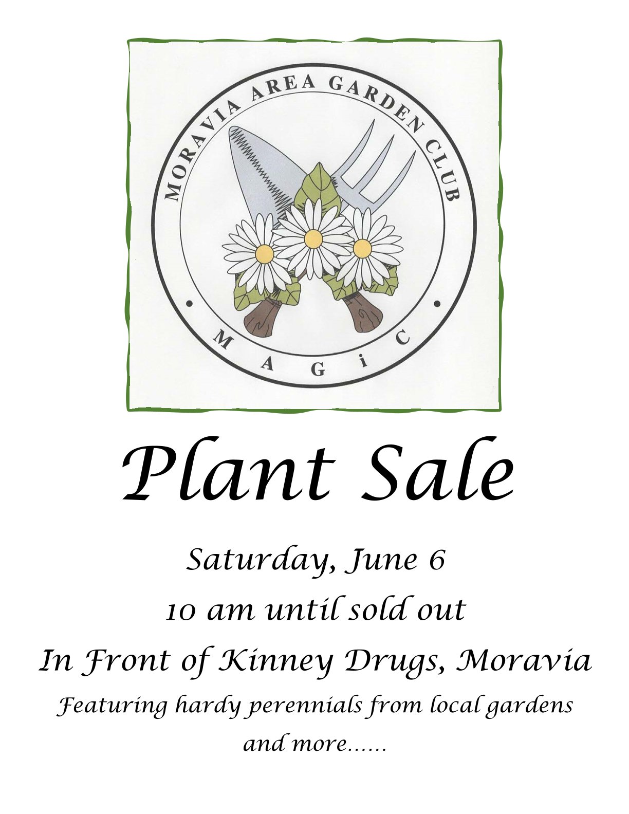 MAGiC (Moravia Area Garden Club) Plant Sale