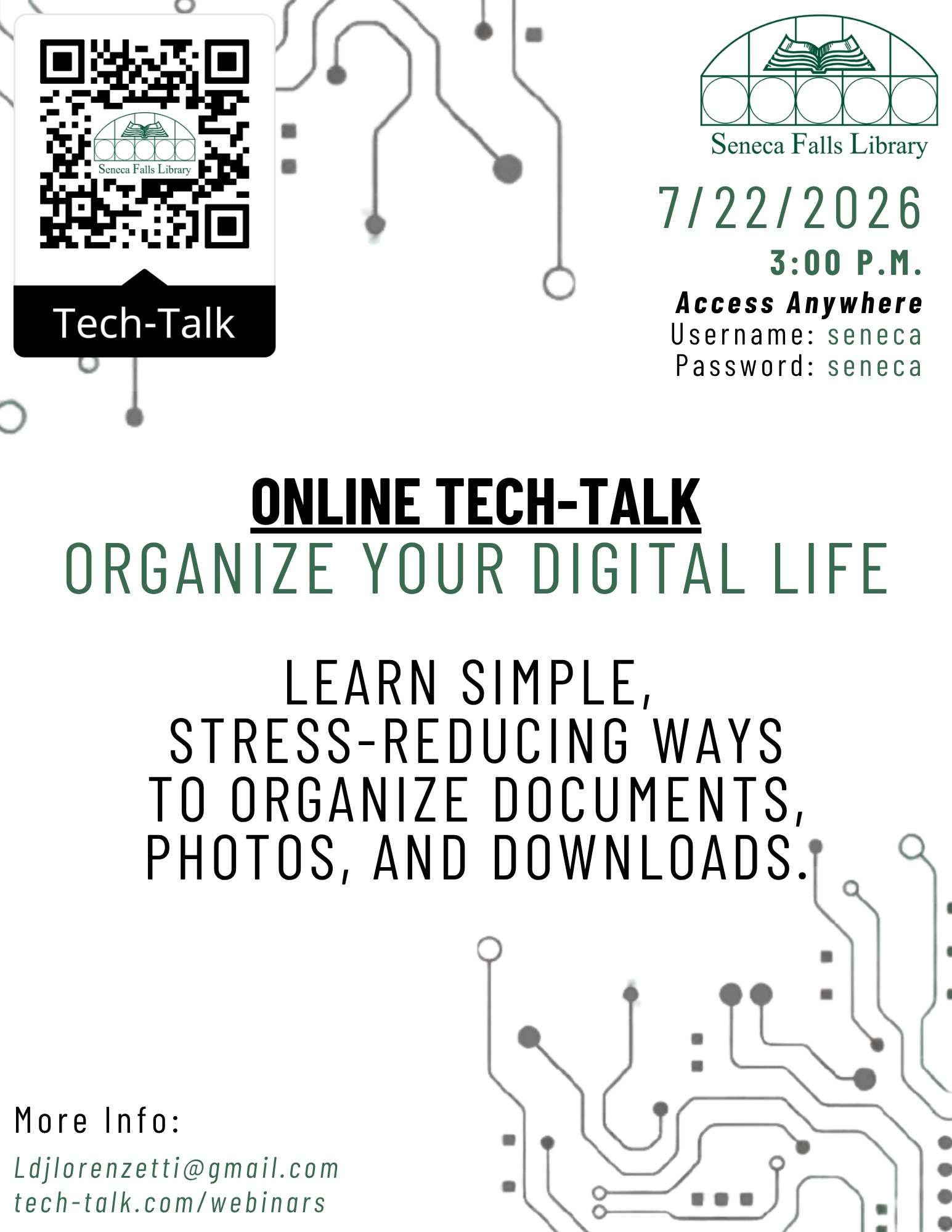 Online Tech Talk: Organize Your Digital Life