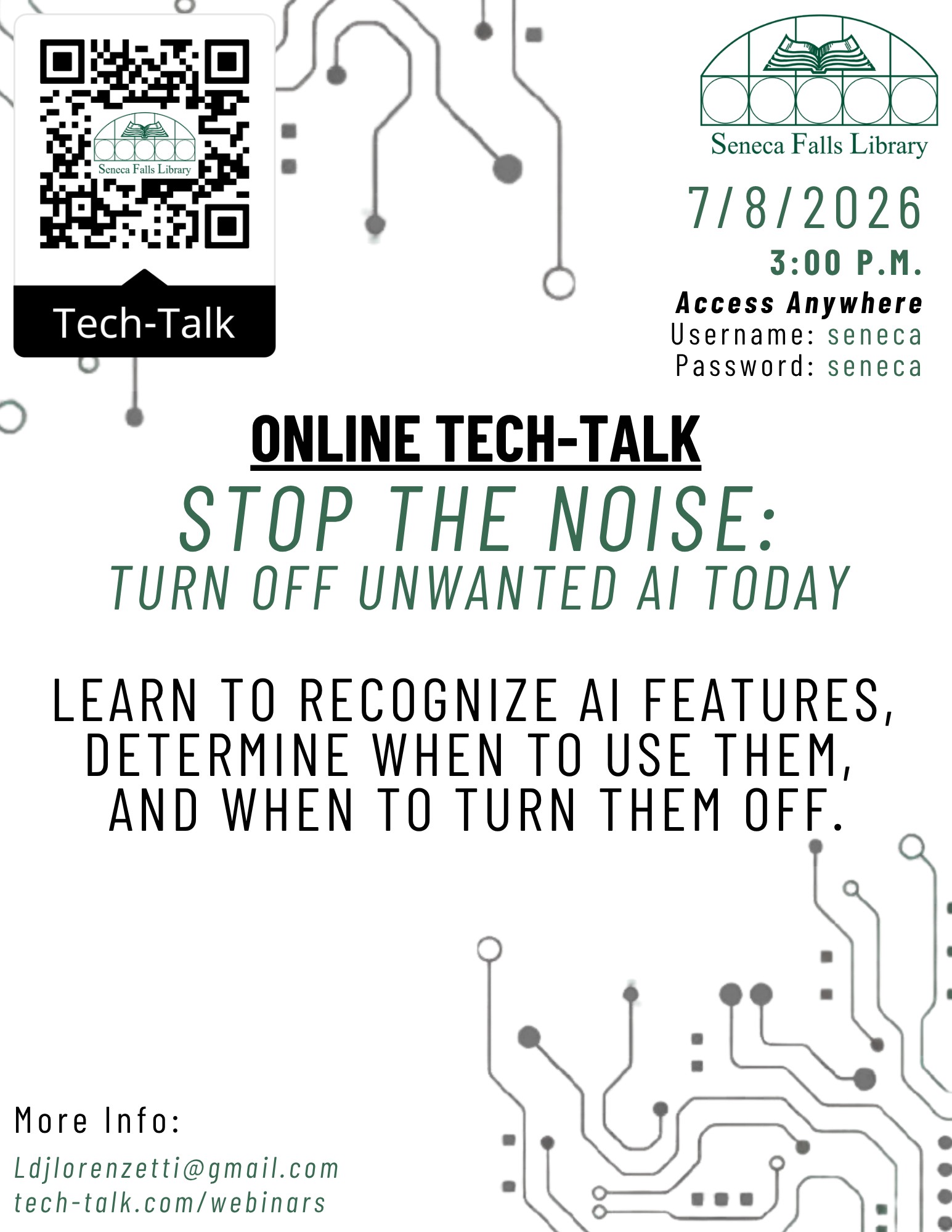 Tech-Talk: Turn off Unwanted A.I. (online)