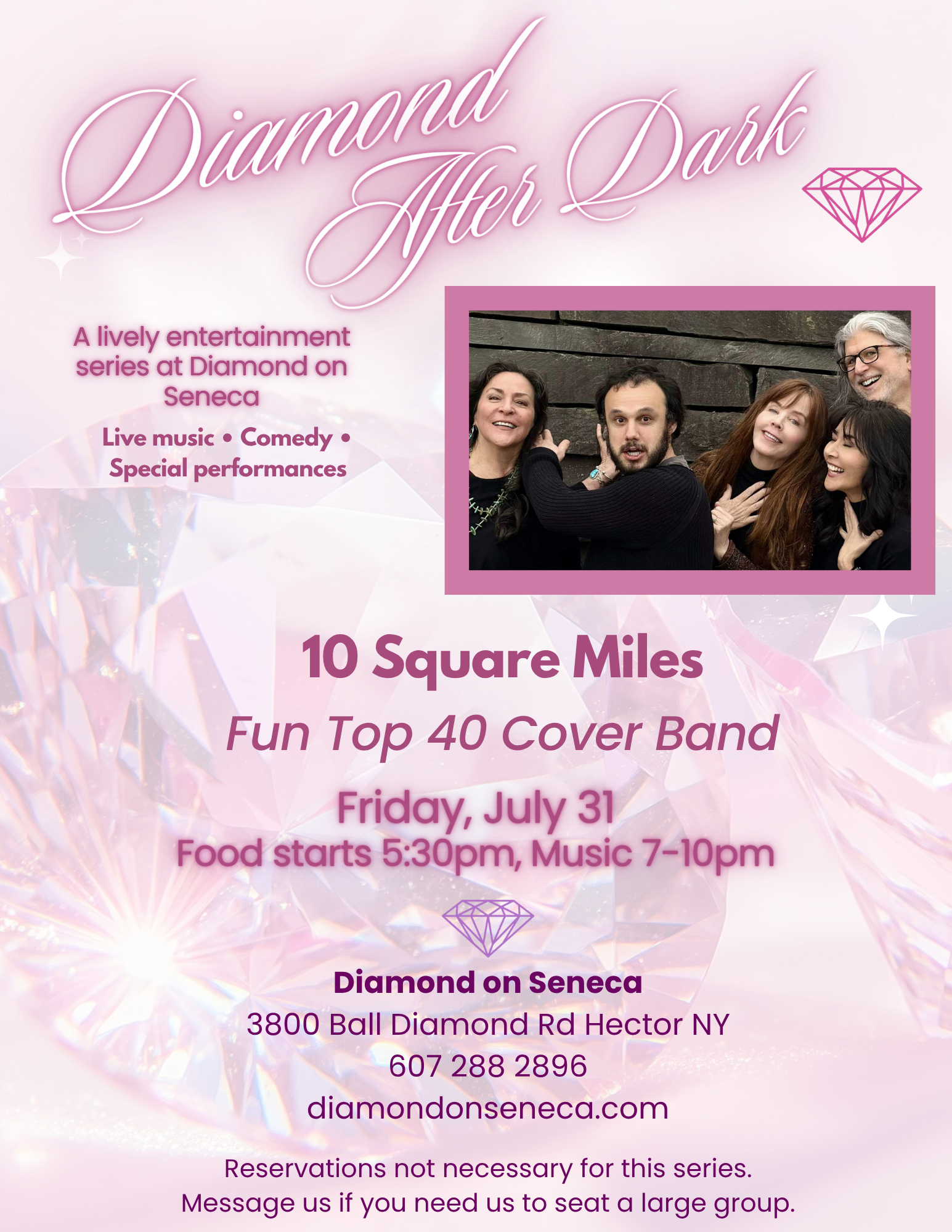 Live Music: 10 Square Miles w/Annie Burns and friends at Diamond on Seneca