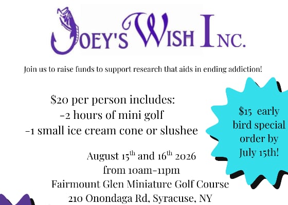 Joey’s Wish Inc.’s annual putt putt event