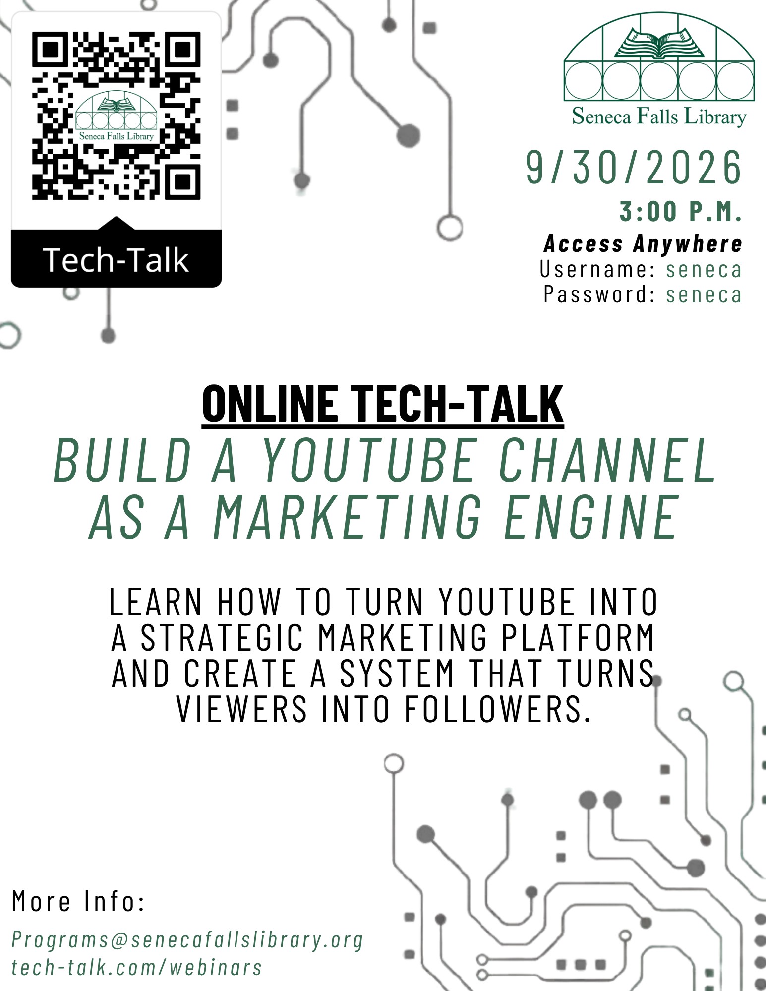 Online Tech-Talk: Build a YouTube Channel as a Marketing Engine