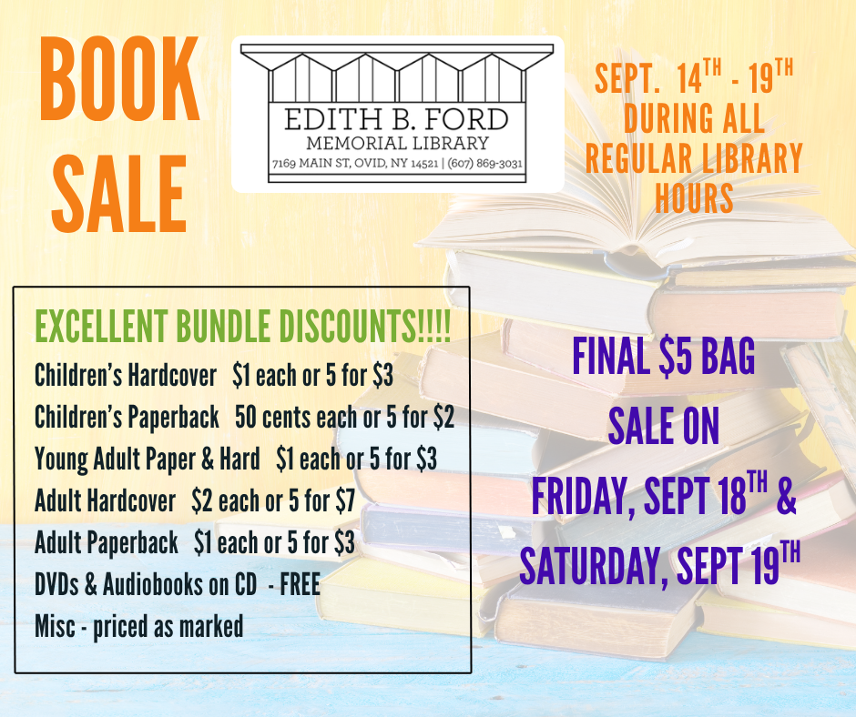 Edith B Ford Memorial Library Book Sale Edith B Ford Memorial Library Book Sale